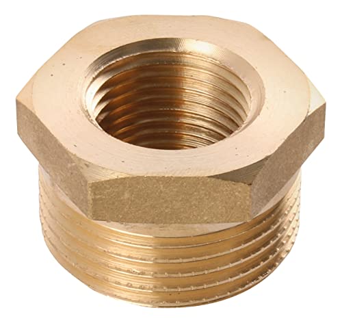 Sanitop-Wingenroth Reduzierstück mit Typ 1 '' AG x Typ 3/4 '' IG | Fitting mit Außen- und Innengewinde | Reduzierter Durchmesser | Gewindefitting für die Feininstallation | Mehrkant | Messing | 160803 von Sanitop-Wingenroth