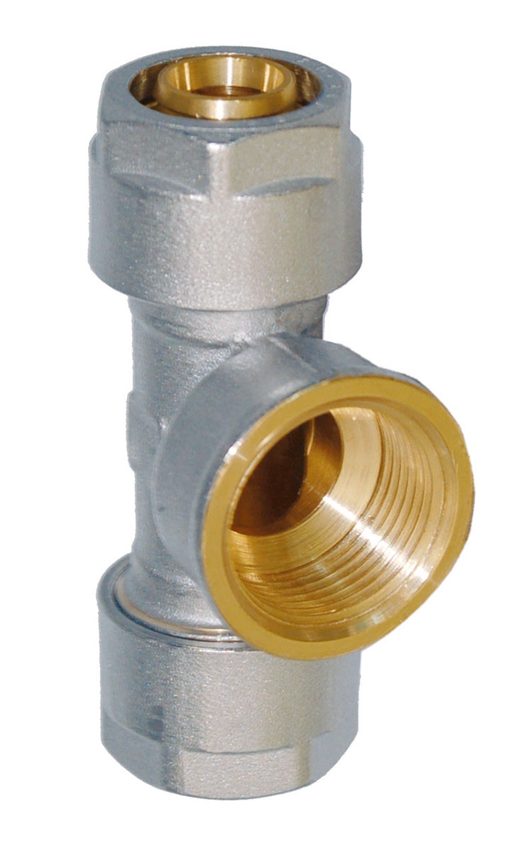 Sanitop Wiroflex WIROFLEX T-Stück 20 x 3/4 IG x 20 mm Komplettlösung incl. Adapter, Schraubsystem von Sanitop-Wingenroth