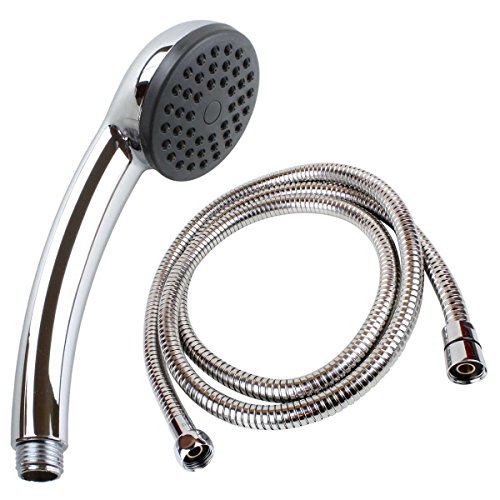 Duschkopf mit Schlauch von SANIXA Duschbrause Set ABS verchromt mit Duschschlauch 150cm Duschsysteme Hand-Brause mit Brauseschlauch und Brausekopf Brausegarnitur Duschset Badezimmerausstattung von Sanixa