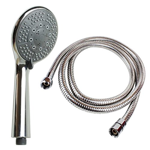 Handbrause-Set mit Brause-Schlauch 150 cm Duschbrause Brausekopf Duschkopf von SANIXA Duschset Brauseset Brause 5 Funktionen SANIXA® SX28 von Sanixa