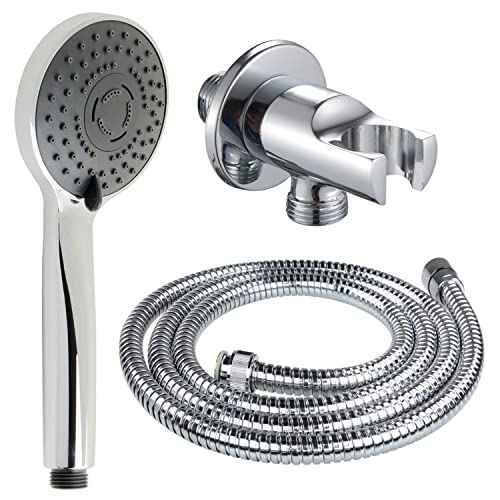 Handbrause mit Schlauch und Wandanschluss Duschkopf Set Stabbrause 170 cm Brauseschlauch Brausehalterung Duschbrause Duschset Brauseset Anschluss Schlauch Dusche Handbrause mit Schlauch und Wandanschluss Duschkopf Set Stabbrause 170 cm Brauseschlauch Brausehalterung Duschbrause Duschset Brauseset Anschluss Schlauch Dusche von Sanixa