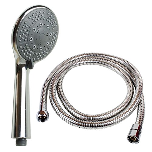 SANIXA SX9 Duschkopf mit Schlauch Duschbrause Set mit 5 Funktionen Duschschlauch 200cm Hand-Brause mit Brauseschlauch Brausekopf Duschset Wellnessbrause von Sanixa