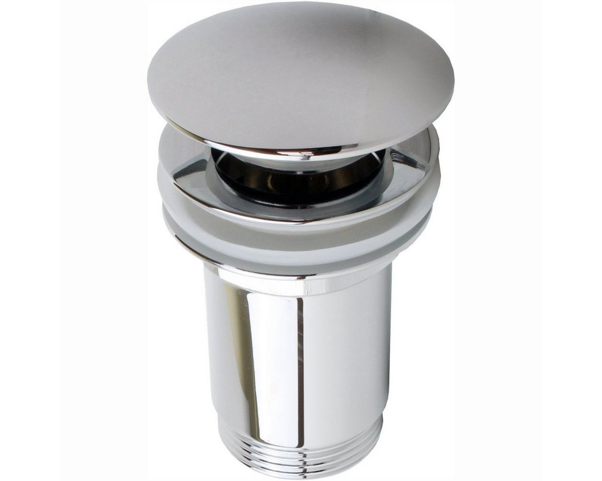 Sanixa Ablaufgarnitur Ventil für Waschtisch Waschbecken Abflussgarnitur Klick-Verschluss Universal Ablaufgarnitur rund, POP UP Ventil für Waschtisch von Sanixa