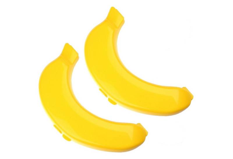 Sanixa Aufbewahrungsdose Bananenbox 2er Set Gelb Kunststoff BPA Frei Bananendose (2er Set, 2 St., Bananen Aufbewahrung Dose), Aufbewahrungsbox Bananenhalter Lunchbox Kinder von Sanixa