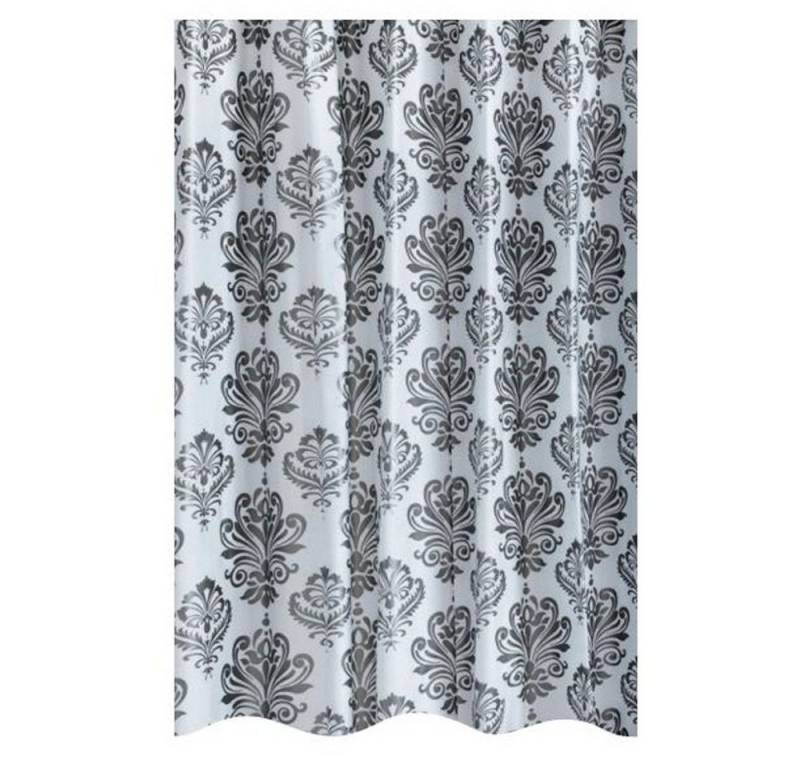 Sanixa Duschvorhang Badewannenvorhang Vorhang Dusche hochwertige Qualität mit Ringen Bad, Duschvorhang Textil 180 x 180 cm Barock wasserabweisend waschbar von Sanixa