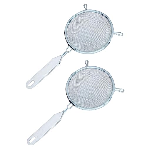 Sanixa GP2447_x2 Küchensieb 2er Set Metall Kunststoff-Griff Weiß Ø12 cm Sieb Metallsieb Nudelsieb Haushaltssieb Feinmaschig Seiher Nudelseiher Sanixa GP2447_x2 Küchensieb 2er Set Metall Kunststoff-Griff Weiß Ø12 cm Sieb Metallsieb Nudelsieb Haushaltssieb Feinmaschig Seiher Nudelseiher von Sanixa