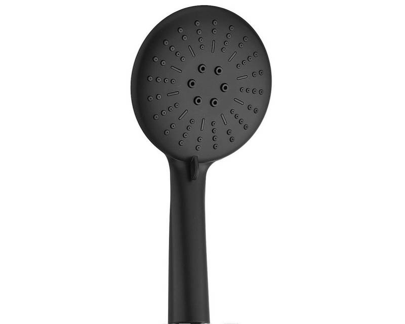 Sanixa Handbrause Duschkopf schwarz modern 3 Funktionen Funktionsbrause Duschbrause, (Brause für Dusche und Badewanne), Antikalkdüsen schwarz matt modern von Sanixa