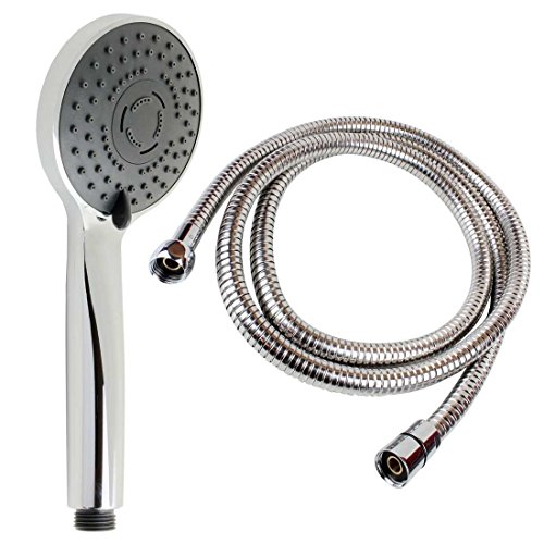 Sanixa Handbrause-Set JL12AT/1115C Altea mit 8 Strahlarten & Brause-Schlauch 150 cm Duschbrause Brausekopf Duschkopf Badezimmer Zubehör Handbrause Kopfbrause Anti-Kalk von Sanixa