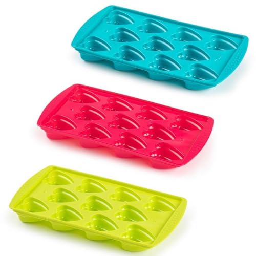 Sanixa Herz-Eiswürfelformen 3er-Set, BPA-frei, Farbenfroh - Perfekt für Valentinstag & Hochzeitsgeschenke Eiswürfel Herzform für Drinks Sommer Party von Sanixa