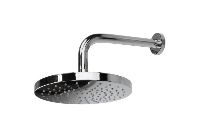 Sanixa Regenduschkopf Regenbrause rund mit Duscharm Wellness Brause Kopfbrause, (mit Wandzulauf Befestigung, Antikalk Düsen), hochwertige Regenbrause mit Wandarm quadratisch, Duschkopf von Sanixa