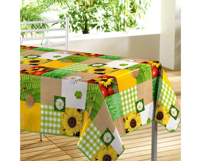 Sanixa Tischdecke Outdoor vers. Farben 140x240 cm Tischtuch PVC Gartentisch (Tischdekoration Tischwäsche Balkon Terrasse, waschbar Wachstischtuch Tafeltuch), abwischbar modern gemustert Regenfest von Sanixa