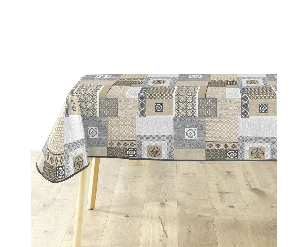 Sanixa Tischdecke Outdoor vers. Farben 140x240 cm Tischtuch PVC Gartentisch (Tischdekoration Tischwäsche Balkon Terrasse, waschbar Wachstischtuch Tafeltuch), abwischbar modern gemustert Regenfest von Sanixa