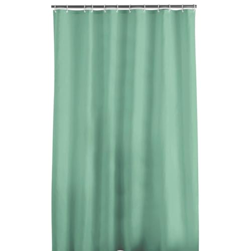 Sanixa U1801645 Duschvorhang Lindgrün Uni 180x200 cm Polyester wasserdicht waschbar Badewannenvorhang Vorhang Grün modern hochwertige Qualität von Sanixa