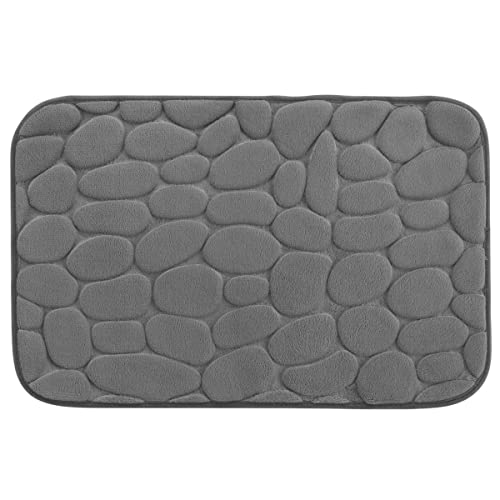 Sanixa U1801793 Badteppich Grau 60 x 40 cm Steine-Muster Mikrofaser Badvorleger Duschvorleger rechteckig Badematte Badezimmer Teppich Duschmatte Muster Sanixa U1801793 Badteppich Grau 60 x 40 cm Steine-Muster Mikrofaser Badvorleger Duschvorleger rechteckig Badematte Badezimmer Teppich Duschmatte Muster von Sanixa