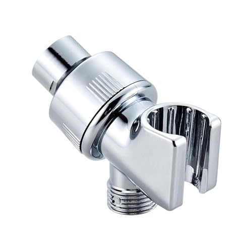 Verstellbarer Duschkopfhalter für Handbrause, Handbrausekopfhalter mit Universal-Wandhakenhalterung und Metallkugel (Chrom) von Sankecao