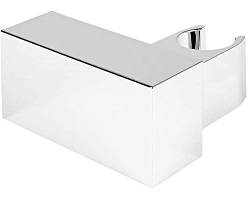 Sanlingo Duschkopfhalterung, passend für alle gängigen Duschschläuche, drehbar, Wandmontage, eckiger Duschkopf Halter in Chrom-Optik, inkl. Montagematerial von Sanlingo