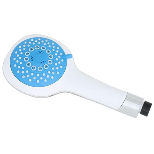 Handbrause Sanlingo 5Fach verstellbar mit 120 mm Durchmesser Blau Weiss Chrome Design Handbrause Sanlingo 5Fach verstellbar mit 120 mm Durchmesser Blau Weiss Chrome Design von Sanlingo