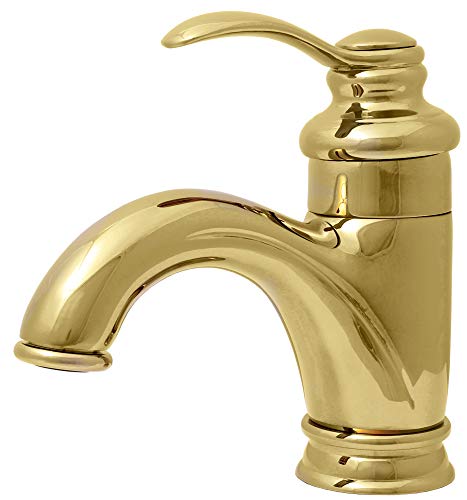 Retro Badezimmer Bad Waschbecken Einhebel Armatur Wasserhahn in Gold Sanlingo von Sanlingo