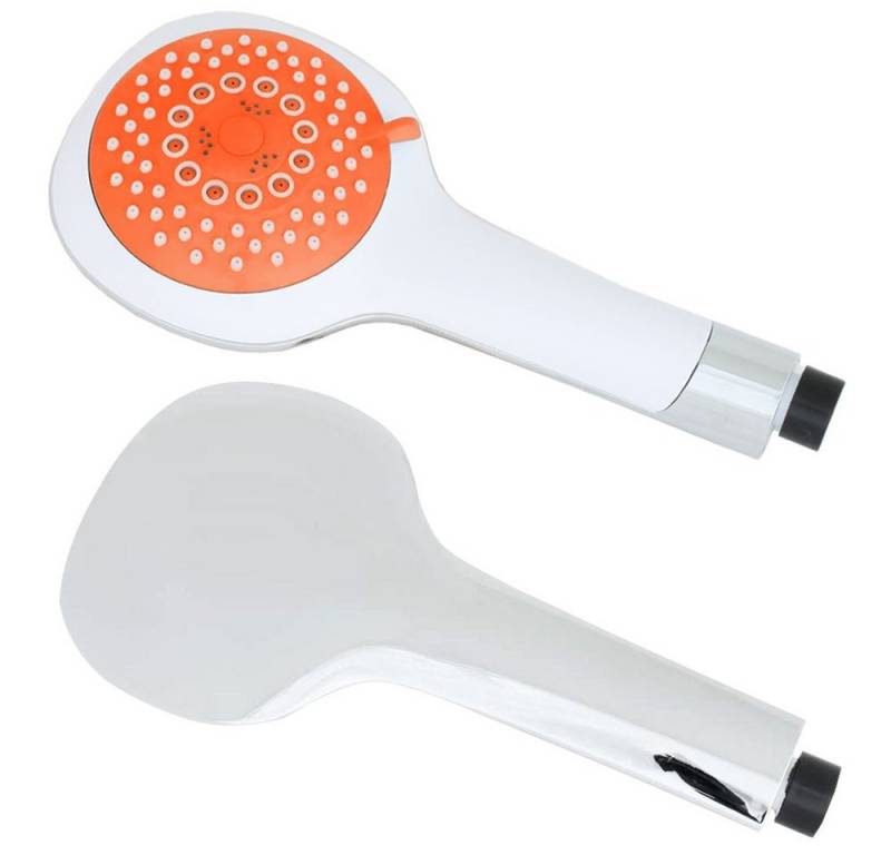 Sanlingo Handbrause Handbrause 5fach verstellbar mit 120 mm Durchmesser Orange Weiß Chrome von Sanlingo