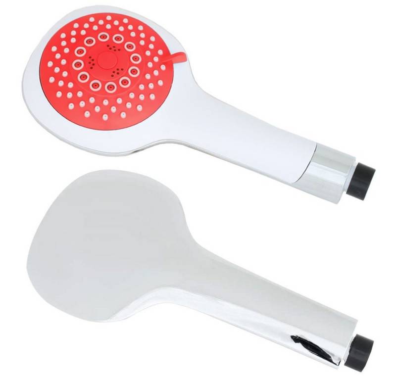 Sanlingo Handbrause Handbrause 5fach verstellbar mit 120 mm Durchmesser Rot Weiß Chrome von Sanlingo