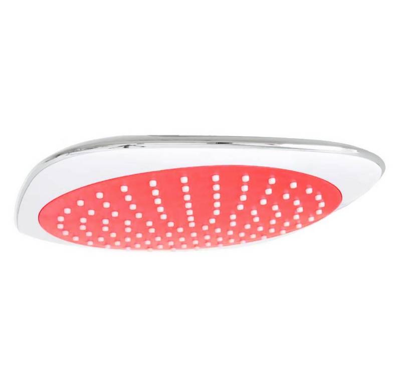 Sanlingo Duschbrause 20x20 cm Regenbrause eckig Duschkopf Rot Weiss Chrome Brausekopf von Sanlingo
