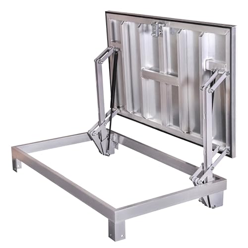 Schachtabdeckung für den Außenbereich 60 x 100(R) cm, Bodenluke Schachtdeckel Revisionsschacht Kanalschacht von HDE