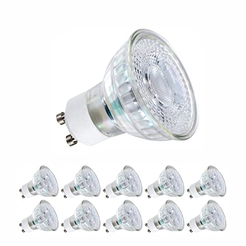 Sanlumia | LED Lampe | GU10 10er Set | LED Birne 5 Watt |CRI90+| Glühbirne 420 Lumen |Leuchtmittel ersetzt Halogen 50W | Cool Weiß 6400K | Abstrahlwinkel 38° | Nicht Dimmbar | LED-Licht Reflektor Sanlumia | LED Lampe | GU10 10er Set | LED Birne 5 Watt |CRI90+| Glühbirne 420 Lumen |Leuchtmittel ersetzt Halogen 50W | Cool Weiß 6400K | Abstrahlwinkel 38° | Nicht Dimmbar | LED-Licht Reflektor von Sanlumia