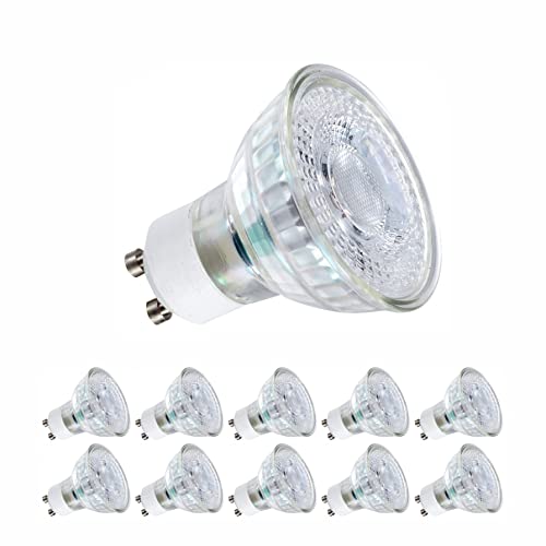 Sanlumia | LED Lampe | GU10 10er Set | LED Birne 5 Watt |CRI90+| Glühbirne 420 Lumen |Leuchtmittel ersetzt Halogen 50W | Cool Weiß 6400K | Abstrahlwinkel 38° | Nicht Dimmbar | LED-Licht Reflektor von Sanlumia