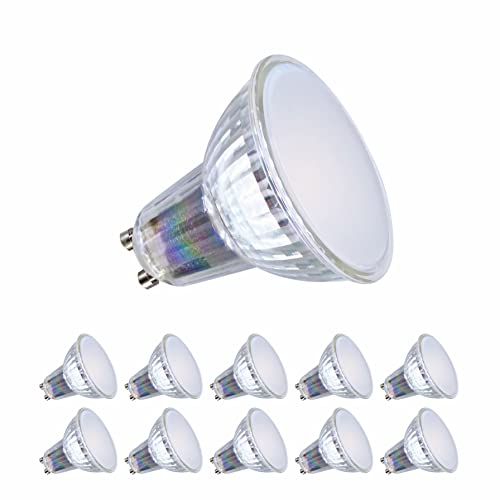 Sanlumia | LED Lampe | GU10 10er Set | LED Birne 8.5 Watt | Glühbirne 800 Lumen| CRI 90+ | Leuchtmittel ersetzt Halogen 100W | Warmweiß 3000K | Abstrahlwinkel 100° | Nicht Dimmbar | LED Reflektor von Sanlumia