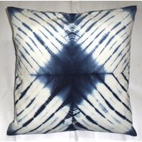 Indigo Shibori Tie Dye Kissenbezug Boho Kissen 40 X cm von SanmatiExports