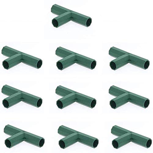 10 Stück Steckverbinder Rohrverbinder Verbindungsstücke, PVC Eckverbinder, für Gewächshäuser Rahmen Regale (3 Wege Niveau - 16mm) von Sanmum