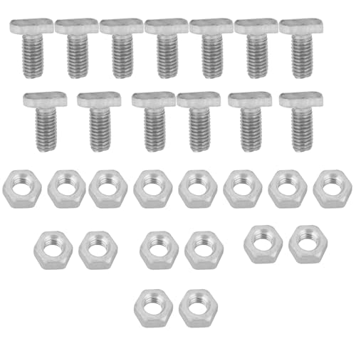 Aluminium Gewächs Hammerkopfschrauben Gewächshäuser Teile T Form Hammerkopfschraube + Muttern je 50Stück von Sanmum