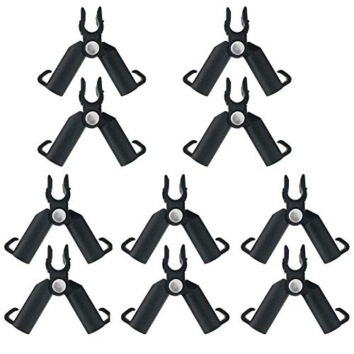 Verstellbare Gartenspalier-Clips, Pflanzen-Drehgelenk-Clips, Pflanzen-Halter, Clips, Stangen-Verbinder für kunststoffbeschichtete Gehstöcke, Kletter-Ranken, 10 Stück (20mm, B-Type) von Sanmum