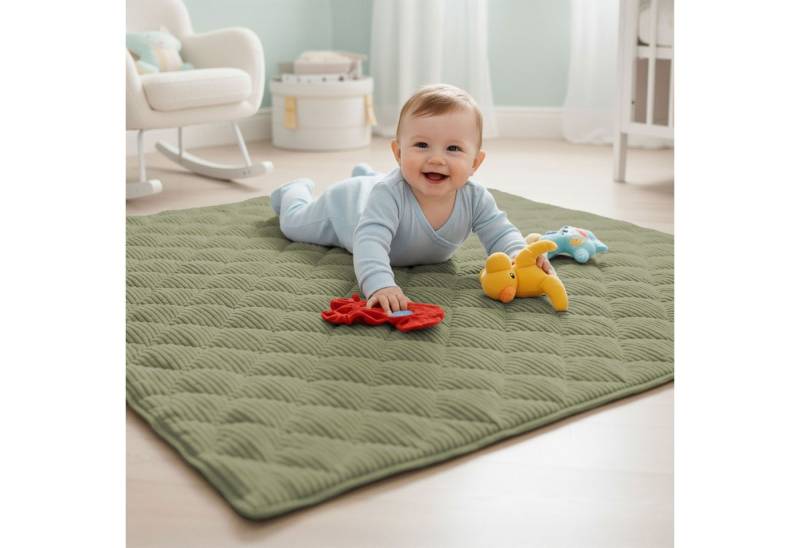 Krabbeldecke Soft-Cord wasserabweisende Sanosoft Babydecke, Sanosoft, Öko-Tex und Made in Germany von Sanosoft