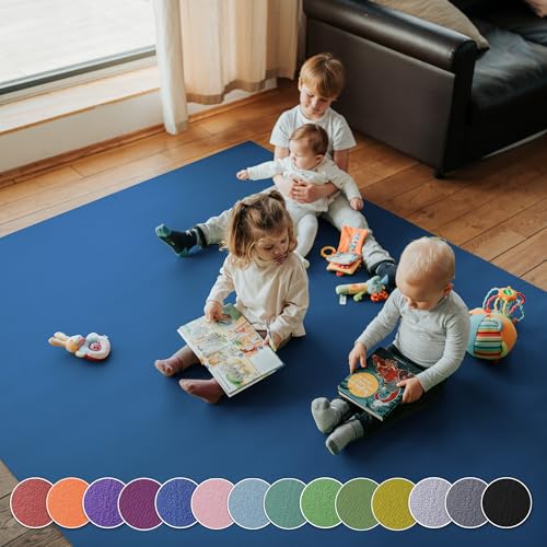 Krabbelmatte SanoSoft XXL Krabbelunterlage Made in Germany -Öko-Tex 100 | 240x360cm Blau von Sanosoft
