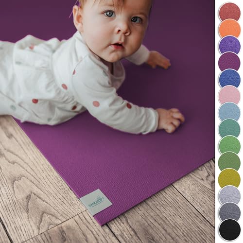 Sanosoft® Krabbelmatte Made in Germany & Öko-Tex - 240cm X 240cm Pflaume von Sanosoft