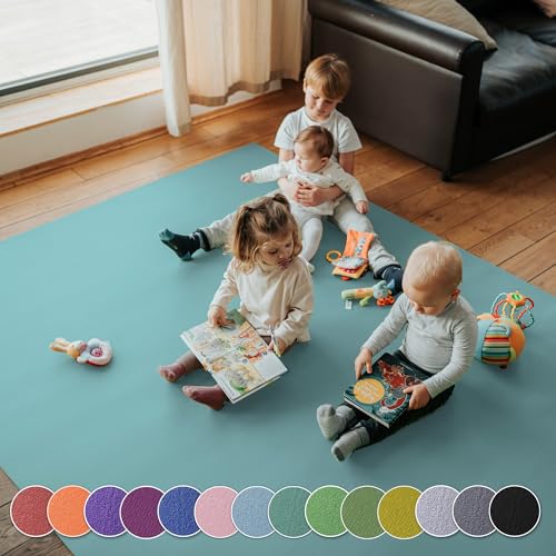 Sanosoft Krabbelmatte XXL Made in Germany - Öko-Tex 100 | Petrol 240x220 von Sanosoft