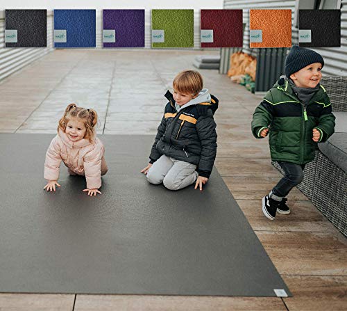 Sanosoft Outdoor Krabbelmatte Krabbelunterlage Made in Germany - Öko-Tex 100 160x240 cm Grau von Sanosoft