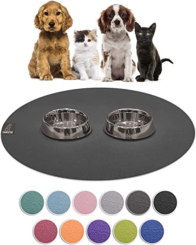 SanoZoo® Napfunterlage - Öko-TEX - Made in Germany - rutschfeste Futtermatte für Hunde & Katzen Rund 60cm Grau, wasserfest SanoZoo® Napfunterlage - Öko-TEX - Made in Germany - rutschfeste Futtermatte für Hunde & Katzen Rund 60cm Grau, wasserfest von SanoZoo