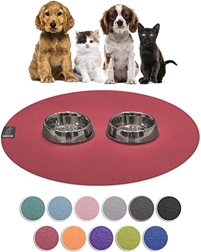 SanoZoo® Napfunterlage - Öko-TEX - Made in Germany - rutschfeste Futtermatte für Hunde & Katzen Rund 60cm Rot, wasserfest SanoZoo® Napfunterlage - Öko-TEX - Made in Germany - rutschfeste Futtermatte für Hunde & Katzen Rund 60cm Rot, wasserfest von SanoZoo
