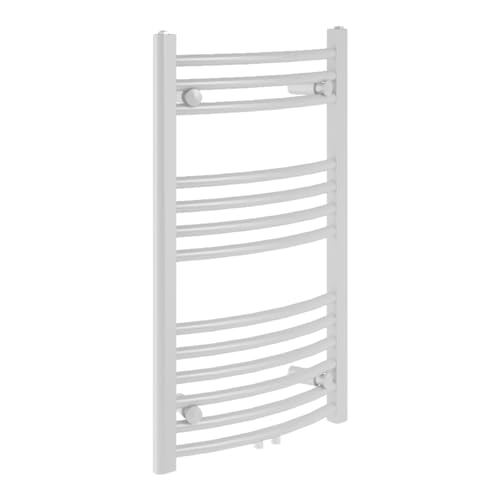 Designheizkörper Bari weiß gebogen 80,3 x 60 cm BadHeizkörper Handtuchtrockner Bad-Heizkörper Handtuchheizkörper Handtuchwärmer von Sanotechnik