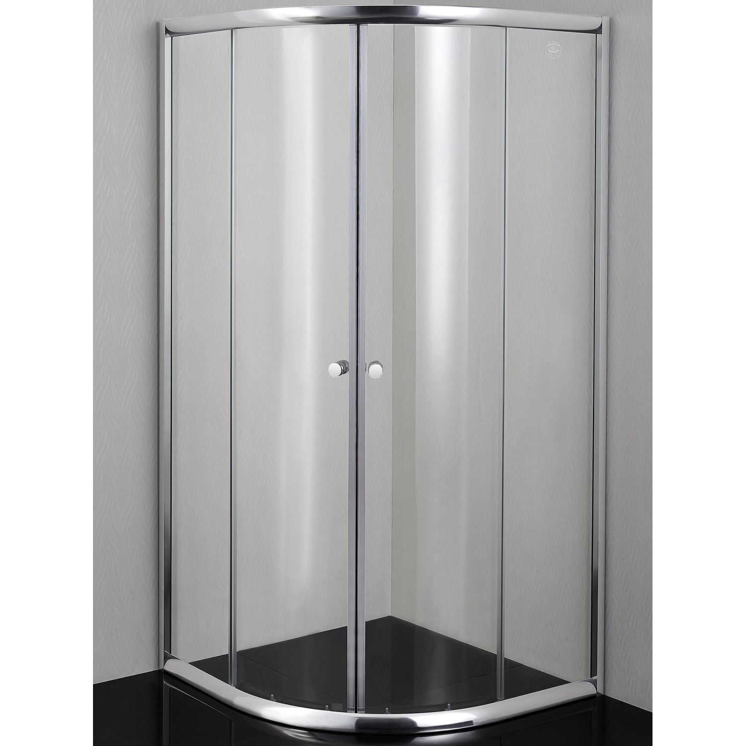 Rundduschabtrennung 90 cm x 90 cm x 190 cm Profile Chrom Rundduschabtrennung 90 cm x 90 cm x 190 cm Profile Chrom von Sanotechnik