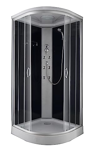 SANOTECHNIK Komplettduschkabine RELAX 2 90×90×215 cm – All‑in‑One Komplettdusche | 4 mm ESG-Sicherheitsglas, 6 Massagedüsen, Kopf‑ & Handbrause, klassische Montage, TC07 SANOTECHNIK Komplettduschkabine RELAX 2 90×90×215 cm – All‑in‑One Komplettdusche | 4 mm ESG-Sicherheitsglas, 6 Massagedüsen, Kopf‑ & Handbrause, klassische Montage, TC07 von Sanotechnik