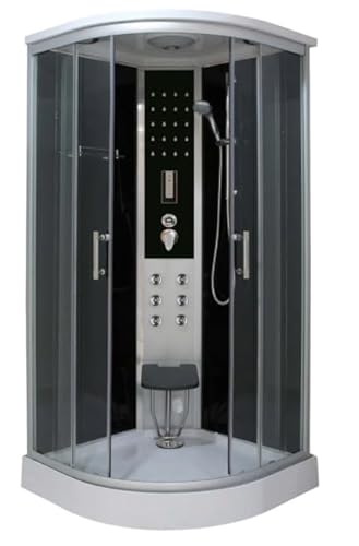 Sanotechnik Dampfduschkabine Relax 90×90×215?cm – All?in?One Komplettdusche | Dampfgenerator, 6 Massagedüsen, LED?Licht, Radio, Ventilator & Sitzwanne, CS99 Sanotechnik Dampfduschkabine Relax 90×90×215?cm – All?in?One Komplettdusche | Dampfgenerator, 6 Massagedüsen, LED?Licht, Radio, Ventilator & Sitzwanne, CS99 von Sanotechnik