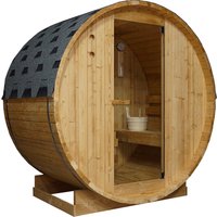 Sanotechnik Fasssauna ""TROMSÖ M"" geeignet für 2 Personen, Fichetnholz von Sanotechnik