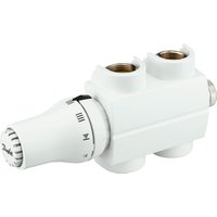Sanotechnik Heizkörperthermostat "Badheizkörper-Regler", eckig, Anschluss mittig-unten, mit Thermostatkopf von Sanotechnik