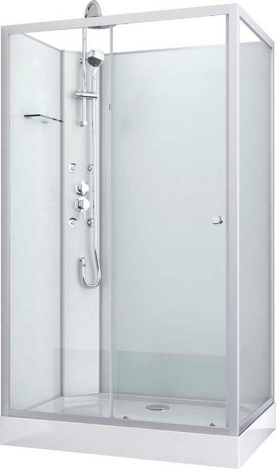 Sanotechnik Komplettdusche VIVA, BxT: 120x80 cm, Einscheibensicherheitsglas, rechteckig Dusche, mit Massagedüsen von Sanotechnik