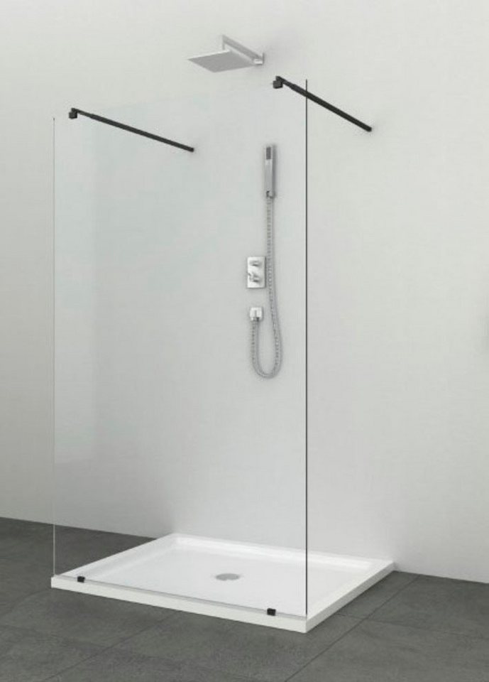 Sanotechnik Walk-in-Dusche Freedom I Black, Einscheibensicherheitsglas von Sanotechnik