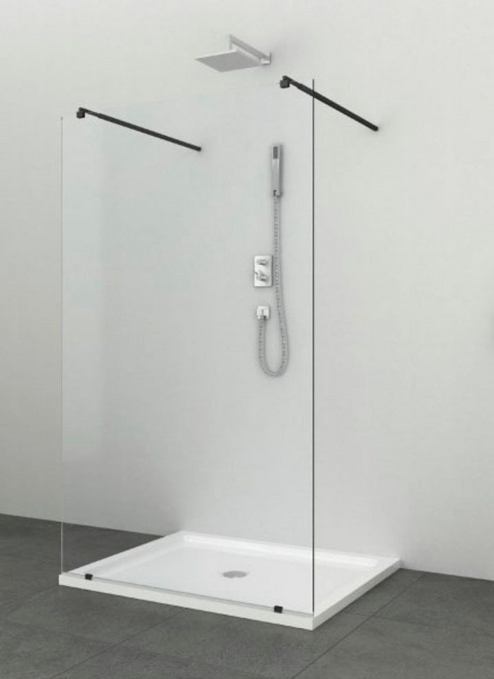 Sanotechnik Walk-in-Dusche Freedom I Black, Einscheibensicherheitsglas von Sanotechnik