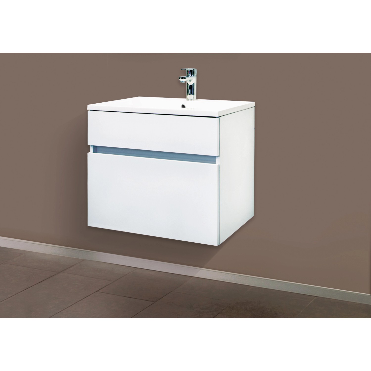 Sanotechnik Waschbeckenunterschrank Weiß matt 59 cm von Sanotechnik